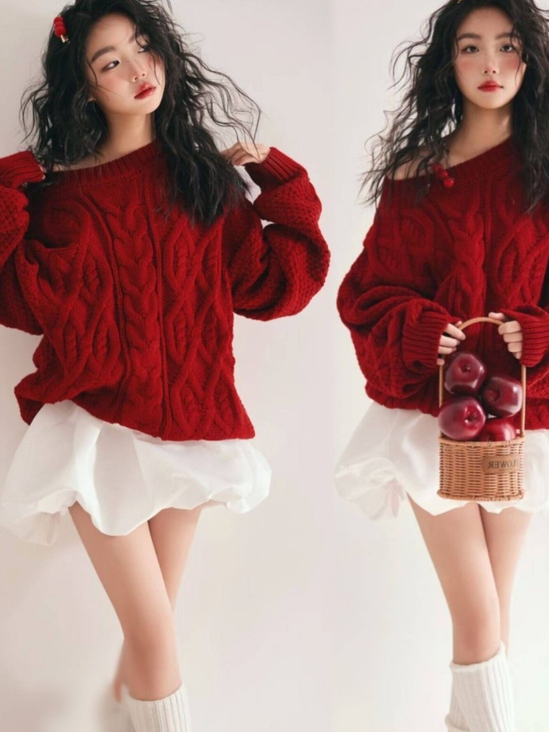 Photography Young - Suéter Rojo para Mujer, Estilo Juvenil