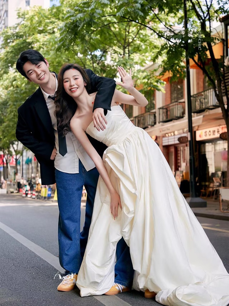 Photography Young - Vestido de Mezclilla Estilo Coreano a
