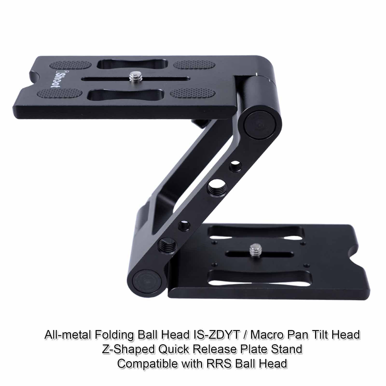 Camera Slider Rail - ISHoot Z Flex cabezal inclinable placa