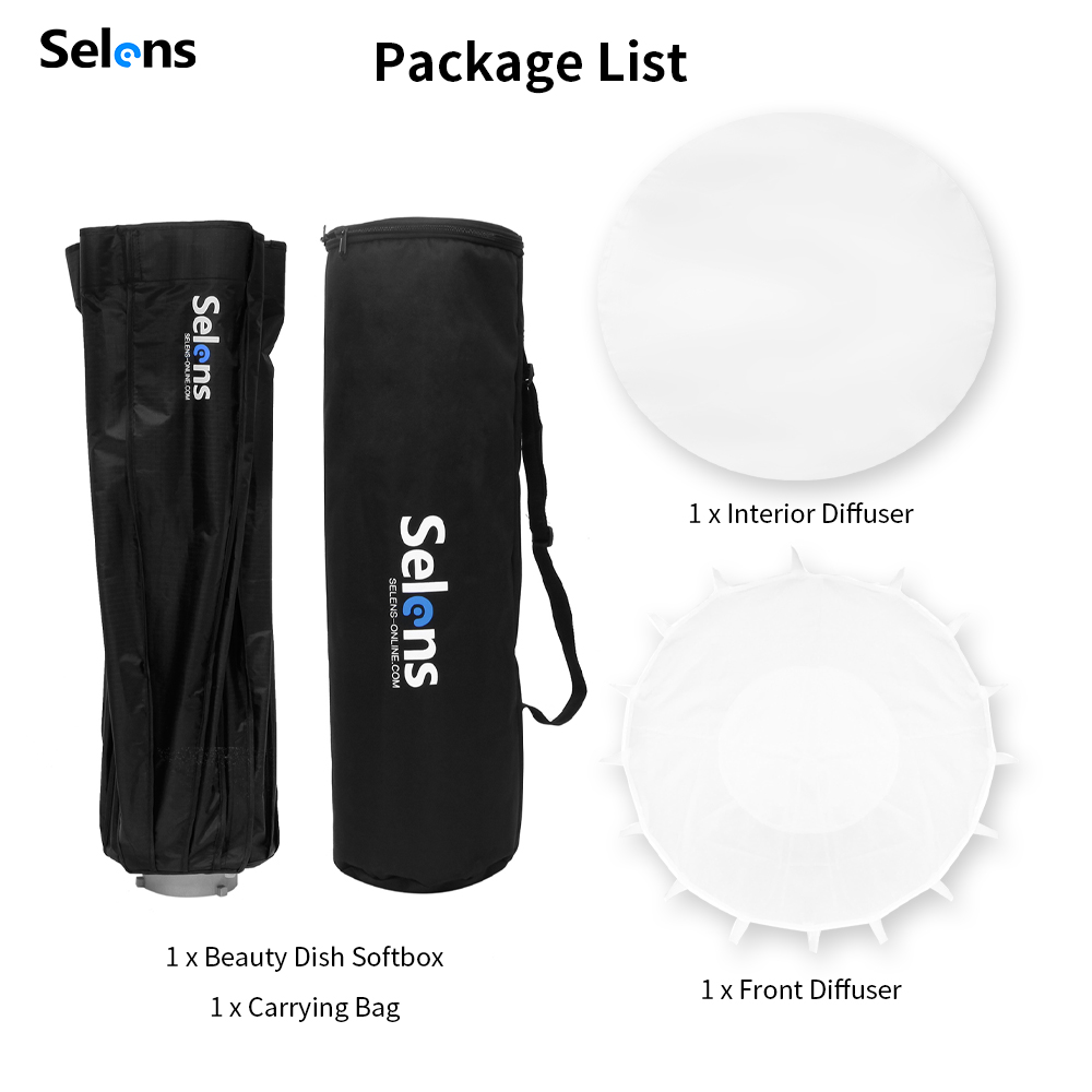 Selens-paraguas de luz de estu - Beauty Dish Softbox reseña y precio