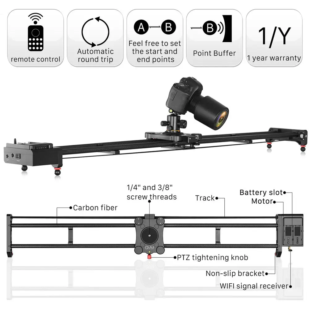 Riel deslizante motorizado par - Camera Slider Rail reseña y precio