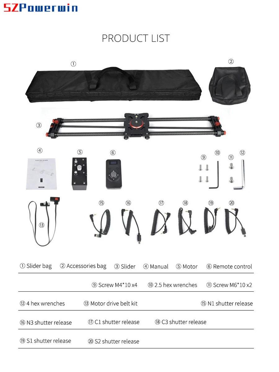 SZPowerwin-deslizador de cámar - Camera Slider Rail reseña y precio